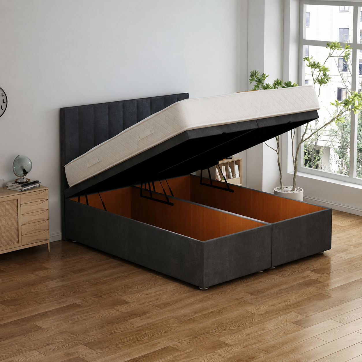 Aspire Coil Sprung Ottoman Lift Bed Set